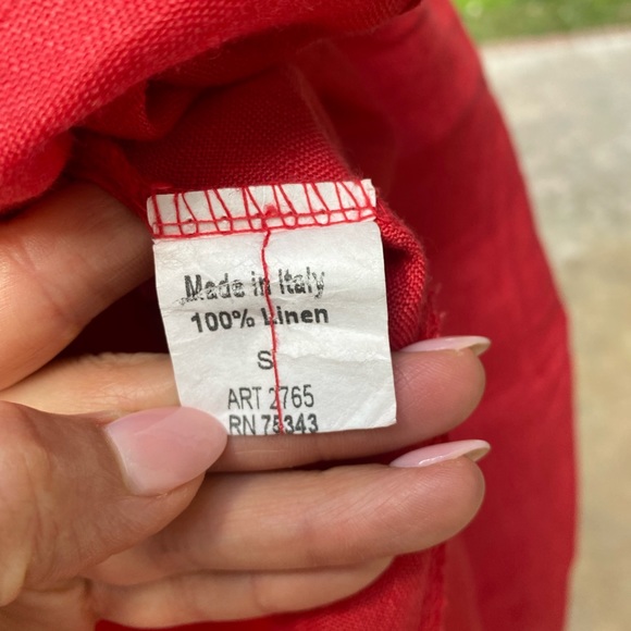 Terzo millennio made in tally linen red - Picture 8 of 9